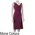 Anne Klein Women's Cowl Neck Matte Jersey Dress