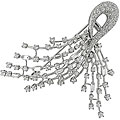 18k White Gold 6 1/4ct TDW Diamond Brooch (G-H-I, SI-I1)