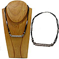 Hand-etched Sterling Silver Onyx Necklace (Thailand)