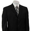 Calvin Klein Men's Black Wool 3-button Suit