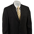 Calvin Klein Men's Charcoal Stripe Wool 2-button Suit