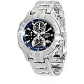 Seiko Men's Stainless Steel Black Dial Chronograph Watch