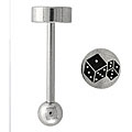 Surgical Steel Etched Dize Logo Barbell