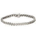 14k White Gold 3ct TDW Diamond Tennis Bracelet (G-H, I2)