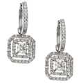 18k White Gold 1 1/2ct TDW Diamond Dangle Earrings (H-I, SI2-I1)
