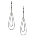18k White Gold 1 1/4ct TDW Diamond Teardrop Earrings (H-I, I1)
