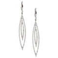 18k White Gold 1 1/3ct TDW Diamond Marquise Earrings (H-I, I2)