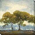 Kim Coulter 'Oaks in the Mist III' Oversized Canvas Art