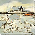 Leslie Saris 'Horizons II' Oversized Canvas Art
