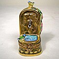 Limoges Hand-painted Garden Bird Bath Keepsake Box