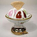 Limoges Hand-painted Ice Cream Sundae Keepsake Box