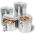 Stainless Steel 4-piece Airtight Canister Set