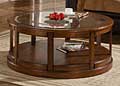 Glass Top Round Coffee Table