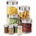 8-piece Airtight Glass Canister and Spice Jar Set
