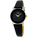 Le Chateau Women's Slim Black Leather Watch