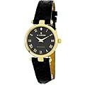 Le Chateau Women's Black Strap Diamond Watch