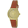 Le Chateau Women's Dome Crystal Genuine Diamond Watch