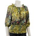 Essentials by Milano Women's Smocked Peasant Top