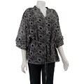 Essentials by Milano Women's Plus Size Black/ White Shirt