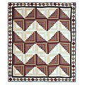 Peasant Log Cabin Throw Blanket