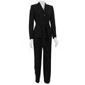Kasper Women's 2-piece Belted Pinstripe Pant Suit