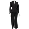 Kasper Women's Petite 3-piece Pinstripe Pant Suit