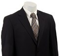 Studio Milano Men's Navy Tonal Stripe Wool 2-button Suit