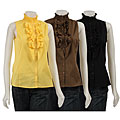 Joseph A. Women's Ruffle Front Sleeveless Top
