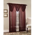 Bella Semi-sheer Solid Color Waterfall Valance