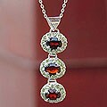 Garnet and Peridot 'Sisters' Necklace (India)