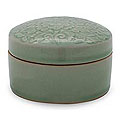 Celadon Ceramic 'Divine Forest' Box (Thailand)