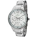 Peugeot Men's Silvertone Brass Multifunction Watch