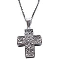 Sterling Silver CZ Cross Necklace