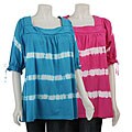 FINAL SALE RXB Women's Plus-size Tie-dye Top