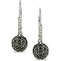 14k 2 1/10ct TDW Black and White Diamond Earrings (HI, I1-I2)