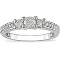 14k Gold 1/2ct TDW 3-stone Diamond Ring (I-J, I2-I3)