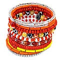 Bone Ten Turn 'Fire' Bracelet (India)