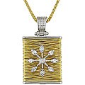 18k Two-tone Gold Diamond Snowflake-designed Necklace (GH, SI)