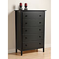 Bentley Black 5-drawer Chest