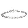 14k White Gold 1/2ct TDW Diamond Ribbon Bracelet (I-J, I2)