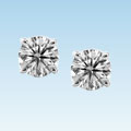 Platinum 3/4ct TDW Diamond Stud Earrings (H-I, SI1-SI2)