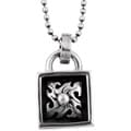 Kate 'n Al Silver Flame-throwing Dot Necklace