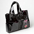 Rock N Mom's Sophie's Black Patent Carry-all Diaper Bag