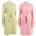 Black Rivet Women's Belted Trench Coat