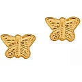 14k Yellow Gold Children's Butterfly Earrings