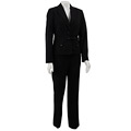 Sharagano Women's Navy Belted Pant Suit