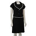 Larry Levine Women's Black/ Ivory Dress Suit