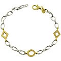 14k Two-tone Gold 'Rolo Contempo' Bracelet