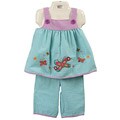 Good Lad Toddler Girl's 2-piece Blue/ Pink Capri Set