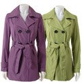 Black Rivet Women's Belted Short Trench Coat